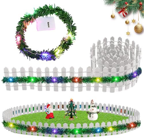 Clôture de jardin miniature en bois, accessoires de lutin de Noël, accessoires de Noël, clôture miniature, clôture en bois, accessoire de lutin miniature, décoration de Noël pour fée miniature