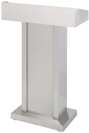 WYRMB Leichte Rednerpulte Edelstahl Stehend Rednerpult Hotel Willkommen Rezeption Schreibtisch Lehrer Podien Tragbare Podium Stand，