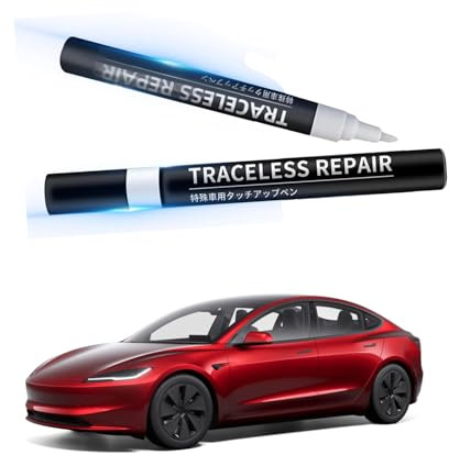 Ywooon Touch Up Paint for Tesla Model 3 Highland Body Touch Up Paint Scratch Repair Kit,Paint Pen Tip and Brush 2 in 1 Scratch Repair Automotive Scratches Repair Pen Matched for Tesla (Ultra Red)