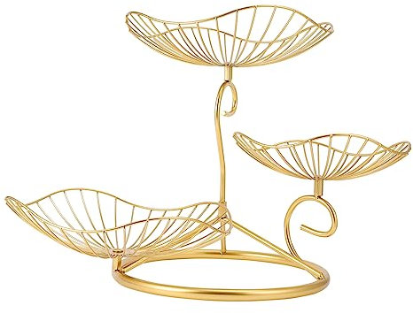 ABOOFAN Eiserner Obstkorb Mit Filigranem Design Modernes Obsttablett Aus Robustem Für Küche Und Wohnzimmer Zur Aufbewahrung Und Snacks