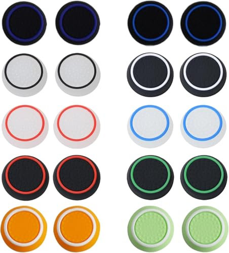20 pezzi per controller PS5, tappi per controller stick in silicone, accessori per controller joystick, protezione PS5, accessori per controller PS5, PS4, Xbox One Series