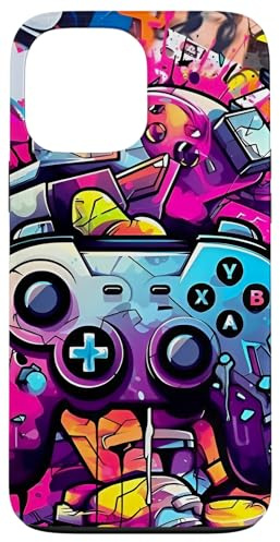 Hülle für iPhone 13 Pro Max Graffiti Gamer Ästhetische Grafik Gaming Videospiele Jungen