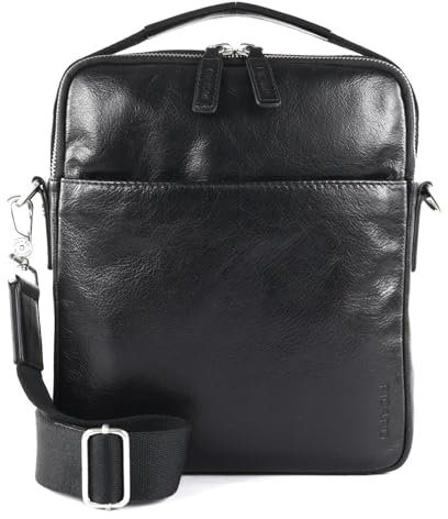 Picard Buddy 5618 Crossbody Bag für Herren aus Wasserbüffel-Leder in der Farbe Schwarz, 27x22x6 cm, 561851B001