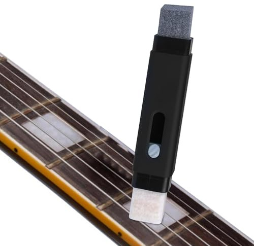 Doppel -Kopf -Gitarrengitter, Guitar String Rostentferner Doppelkopfschnur | Wartungsversorgung mit Schmiermittel in Pinsel für Bass Ukulele Violin Banjo Mandolin Instrument