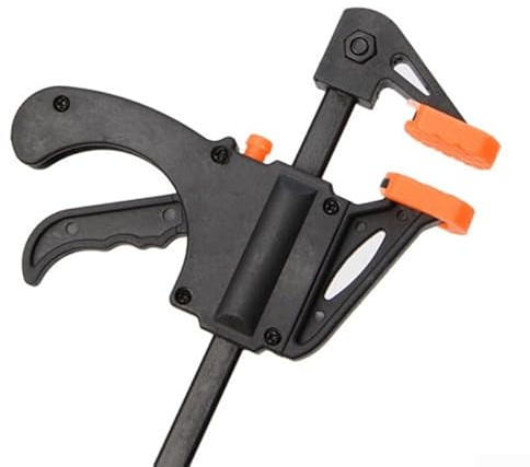 Sturdy Wood F Clamp with Quick Release, Perfect for Furniture Construction and for DIY Wood Projects (4inch)