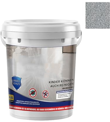 HADAVAKA Epoxy Colored Sand Floor Paints, Waterproof Non-Slip High Gloss Paints External Grinding Anti - Slip for Wood Concrete Tile Countertop House Garage Bathroom (Dark grey-1kg)