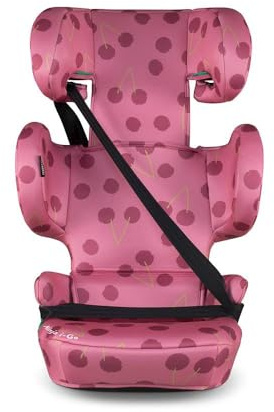 Cosatto Ninja i-Go Foldable ISOFIX Car Seat | Portable Travel Car Booster Seat | 4-12 Years | Side Impact Protection, Bag, 12 Headrest Positions, Ultra-Compact & Lightweight | Group 2/3 (Cherry Pie)