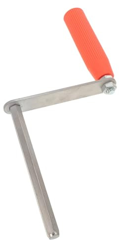 Kurbel mit Flaggengriff für Fahnenmastwinde, Orange Eisen Kunststoff | Bootsanhängerwindengriff, Einfache Montage, Sanfter Lauf, Universell Kompatibel