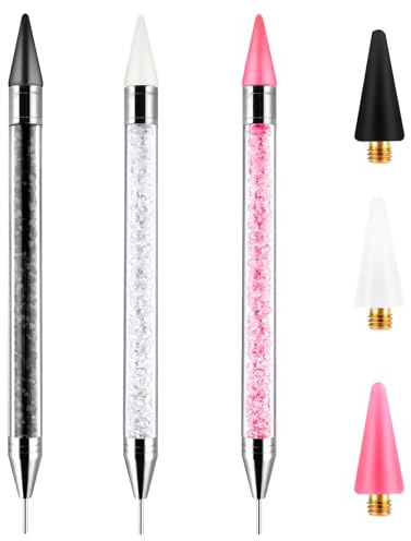 SinChic Strass Picker Punktierstift,3 PCS Nagelpunkt Stift Strass Picker