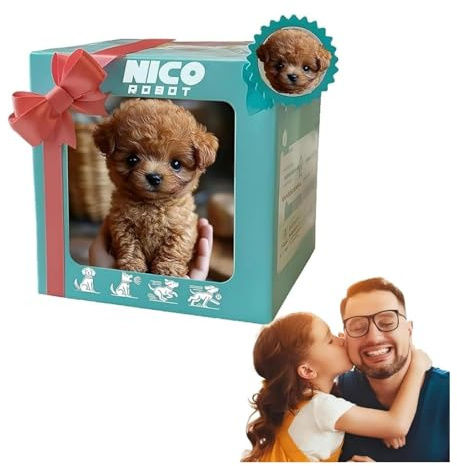 Ryfpdml Robot Dog, My Realistic Robot Puppy Interactive Robotic Puppy Toy with Walking Barking Dog Toys Electronic Pet Gift Indoor Outdoor Decor Indoor and Outdoor (A2)