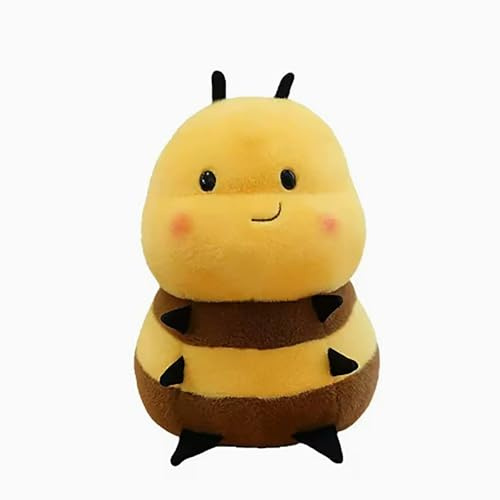 AQCQDQ Biene Kuscheltier, Superweiches Hummel Plüschtier, Niedliches Plüschtier zum Kuscheln und Spielen, Süßes Geschenk für Kinder, Mädchen & Jungen (25 cm,Biene)