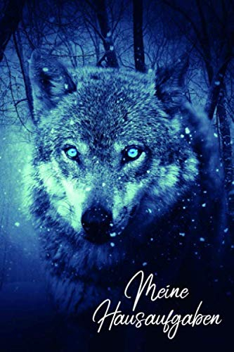 Meine Hausaufgaben: Hausaufgabenehft Wolf - Schülerkalender 2019/2020 - Grundschule/Schule - mit Stundenplan, Notenübersicht und Terminplaner - für 1 Schuljahr - ca. DIN A5 - glänzendes Softcover