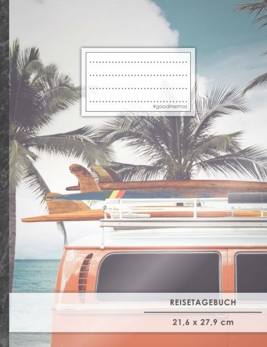 Reisetagebuch: DIN A4, „Strandurlaub“, 70+ Seiten, Soft Cover, Register, Reisecheckliste • Original #GoodMemos Travel Journal • Reisenotizbuch zum Selberschreiben