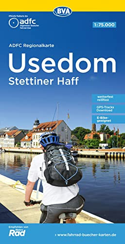 ADFC-Regionalkarte Usedom Stettiner Haff, 1:75.000, mit Tagestourenvorschlägen, reiß- und wetterfest, E-Bike-geeignet, GPS-Tracks Download (ADFC-Regionalkarte 1:75000)