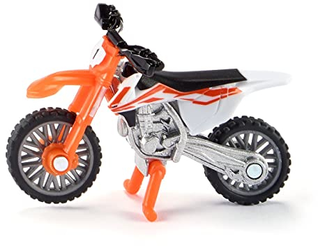 siku 1391, KTM SX-F 450 Motorrad, Metall/Kunststoff, Orange/Weiß, Einklappbarer Ständer