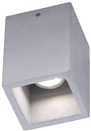 Trio Leuchten 606600178 Cube A++ to E, Deckenleuchte, GU10, betonfarbig, 10 x 10 x 15 cm