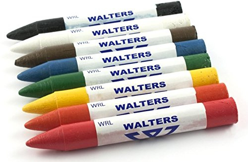 Walters WRL Rubber & Tyre Marking Crayons, Red, Pack 3