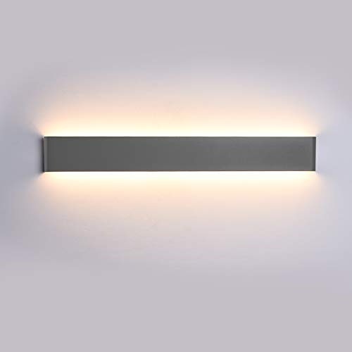 K-Bright LED Badlampe Wandleuchten Innen, 20W, IP44, 61cm Mordern Wandlampe LED Wandbeleuchtung für Wohnzimmer Schlafzimmer Treppenhaus Flur Warmweiß 3000K,Anthrazit