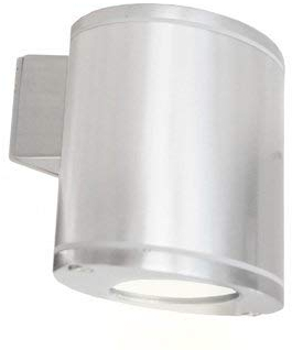 Lampenlux LED Aussenleuchte Norb Wandlampe Wandleuchte Oval Aluminium Silber 3W IP44