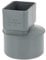 Raccord / Manchon PVC Ø 100 pour sortie gouttiere Aluminium 82 x 56 mm