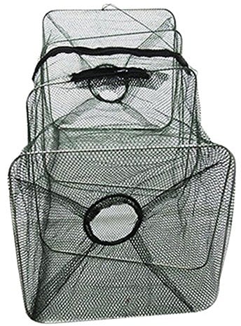 95sCloud Faltbarer Köderfischreuse Fisch Reuse Fischernetz Fishing Köderfischreuse Fisch-Reuse Krebsreuse Fisch Hummer Krabbe Langusten Garnelen Fische fangen Netz Fischreuse (20cm x 20cm)