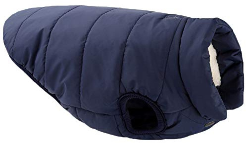 HotYou Hundemantel mit Fleece gefütterte Hundejacke, extraweiche, Winddichte, Cozy Warm Hundeweste für Winter,Marine,M: Chest (50CM)