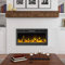 Lavish Home 36 Electric Fireplace- Front Vent Wall Mount or Recessed- Realistic LED Flame- Faux Log & Crystal Media, Remote Control by (Black)