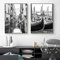 Venedig Architektur Bild, abstrakte Wandkunst Schwarz Weiß Foto Poster Italien Venedig Straße Landschaft Leinwand Dekor 30x50cmx2pcs Kein Rahmen