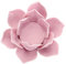 OwnMy 11,4 cm Keramik Lotus Blume Teelichthalter Blütenblätter Kerzenhalter Votivblume Teelicht mit Geschenkbox für Home Decor Hochzeit Party (Pink)