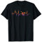 Drummer Rock Band Musik Buntes Herzschlag Schlagzeug T-Shirt
