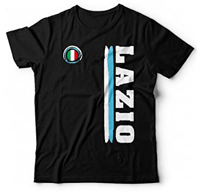T-Shirt Lazio Sport Maglietta Calcio Vari Colori Tifosi Stadio Olimpico Ultras - Taglie dalla S alla XXL (L, Nero)