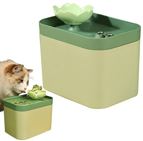 Fuente para Gatos | Agua cerámica para Gatos | Dispensador Agua ultrasilencioso para Gatos y Perros Dispensador automático Mascotas con Filtro, Ver