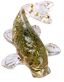 URFEDA Décorations de voiture Poisson Cristal Ornement de tableau de bord de voiture Verre de cristal scintillant Maison Bureau Étagère Bureau Bureau Jouet Décoration