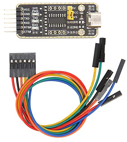 PUSOKEI USB-zu-UART-TTL-Adapter, Serielles 6PN-Konvertermodul, Universelles Serielles Kommunikationsmodul, CH343G-Chip, USB-C-Schnittstelle, Überspannungsschutz, für