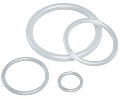 10 Stück lebensmittelechter weißer Silikon-O-Ring, Innendurchmesser 70mm, Außendurchmesser 74mm, Querschnitt 2mm, hochtemperaturbeständige, wasserdichte Dichtung, 70x2mm