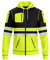 trending babz Sweat à capuche haute visibilité pour homme avec bande réfléchissante et cordon de serrage, plusieurs poches zippées haute visibilité, XL
