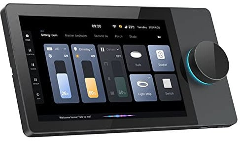Multi-functional Touch Screen Control Panel, Modern Wall Touch Switch, Smart Home Switch Controller with 8 inch knob central control screen, Smart Home System, Compatible With Tuya Smart Home