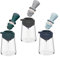 OneUan (PACK 3, AZUL, GRIS Y VERDE Aceitera Dispensador con Brocha Silicona, para Aceite, Vinagre, Salsa de soja, 3 en 1 Cristal 350 ml, para Cocinar, Ensalada, Hornear, Barbacoa, Freidora Aire.