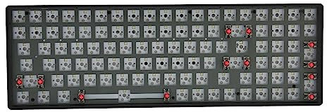 GOWENIC 100 Keys Hotswap Keyboard Kit, DIY 96% Keyboard with Knob, 3 Mode Connection Modular Mechanical Keyboard, Supports 5pin Switch (Black)