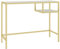 vidaXL Bureau d'Ordinateur Table d'Ordinateur Informatique Bureau d'Ecriture Table de Bureau à Domicile Maison Blanc et Doré 100x36x74 cm Verre