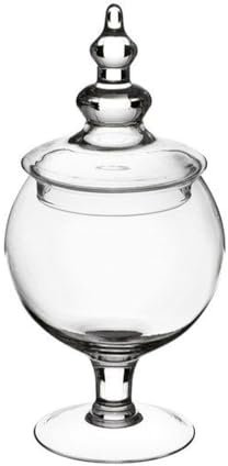 Generico Ciotola Vaso Contenitore per confettata in Vetro con Coperchio 32x18 cm