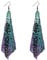 Pailletten Ohrringe für Frauen Männer Metallic Mesh Grid Tassel Drop Ohrring für Mann Frau