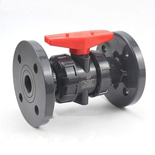 Rohrreparaturwerkzeuge 1pc 1/2 ~ 4 (DN15 ~ DN100) UPVC Flansch Kugelhahn Industriewasserbehandlung PVC-Rohr-Ventil-Garten-Wasser-Rohrverbinder Union Joint (Color : Gr�, Size : 4 Inch (DN100))