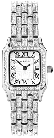 Sekonda Classic Monica Ladies 22mm Quartz Watch in White with Analogue Display, and Silver Alloy Strap 40660
