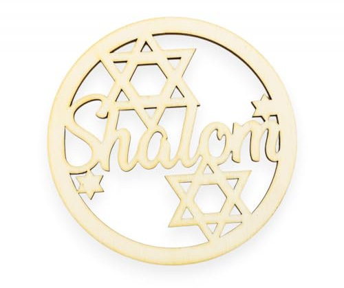 Dessous de Verre juifs. Bois ou Verre Acrylique. Lot de 4 ou 6. Décoration Judaïques. Dessous de Verre Shabbat Shalom. Décoration fêtes juives. sous Verre Étoile de David.