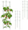 Relaxdays Tomatenturm 3er Set, Pflanzenturm 91 cm, Rankhilfe Metall, für Tomaten, Gurken, Rosen, runde Rosensäule, grün