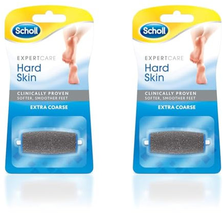 Scholl ExpertCare Hard Skin Refill - Extra Course Roller Head Refill for use with Scholl's Hard Skin Electric Foot File Range. Size: 1 Unit : 1 Roller Head (Pack of 2)