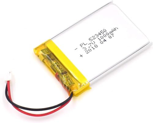 3.7 V 1000mAh 523450 PACCHETTO DI LITIO RICARRICABILE BATTERIA LIPO Con Connettore JST