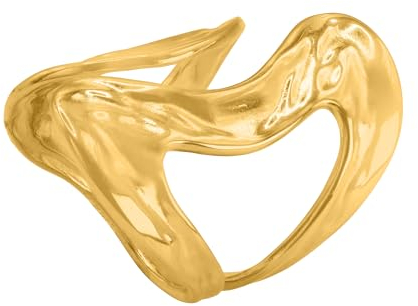Heideman Ringe Damen aus Edelstahl gold farbend poliert Damenring für Frauen