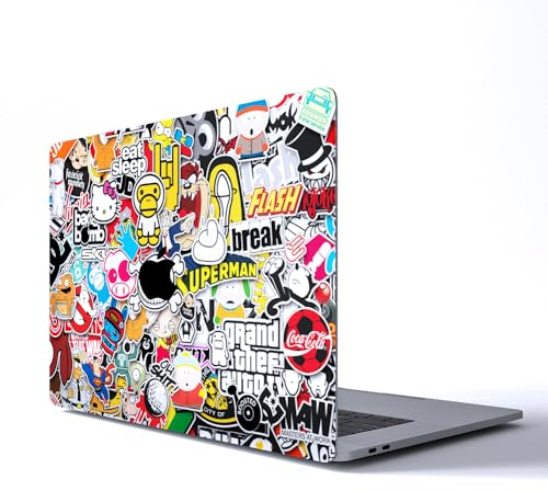 Sticker Bomb MacBook Compatible Laptop Skin | Compatible MacBook Aufkleber | Compatible MacBook Laptop Sticker Kratzfest Laptop Folie | MacBook Schutz (MacBook Pro 14” (2023, M3))